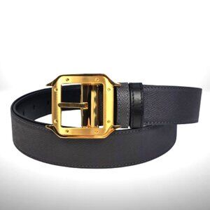 Cartier Santos-Style Belt – Gold Buckle – 40mm